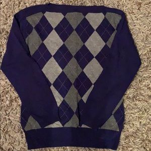 Cashmere argyle sweater